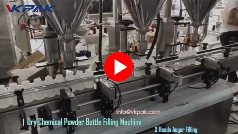 தானியங்கி மூன்று தலை தூள் பாட்டில் நிரப்புதல் இயந்திரம்