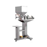 அரை தானியங்கி இரட்டை முனைகள் மிளகு சாஸ் கலவை நிரப்புதல் இயந்திரம்