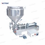 செமி ஆட்டோமேட்டிக் நியூமேடிக் தடிமனான சாஸ் கிரீம் நிரப்பும் இயந்திரம் கலவையுடன்