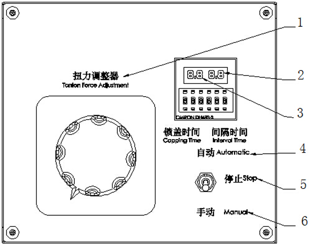 control panel for desktop screw capping machinery ஸ்க்ரூ கேப்பிங் machinery.jpgக்கான ஆபரேஷன் பேனல் செயல்பாடு